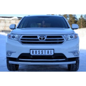 Руссталь THZ-001253 защита переднего бампера d63 ( секции) на Toyota Highlander 2010-2013