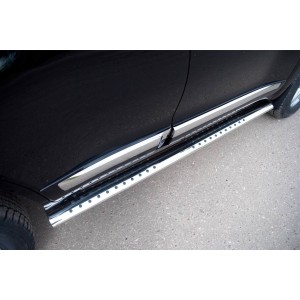 Руссталь TLCT-000515 пороги труба 120х60 (овал с проступью) на Toyota Land Cruiser 200 2012-