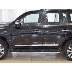Руссталь TLCT-003119 защита порогов d42 на Toyota Land Cruiser 200 2018 Executive Lounge