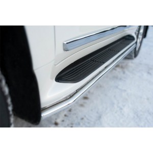 Руссталь TLCT-003334 защита порогов d42 на Toyota Land Cruiser 200 TRD 2019-