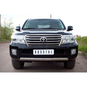 Руссталь TLCZ-000512 защита переднего бампера 75х42 овал на Toyota Land Cruiser 200 2012-