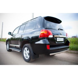 Руссталь TLCZ-000516 защита заднего бампера 75х42 овал на Toyota Land Cruiser 200 2012-