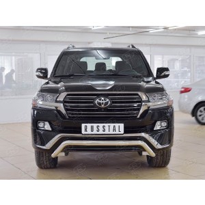 Руссталь TLCZ-002552 защита переднего бампера d63 волна на Toyota Land Cruiser 200 2015 Executive