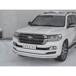 Руссталь TLCZ-002901 защита переднего бампера d63 секции на Toyota LC 200 2017 Excalibur