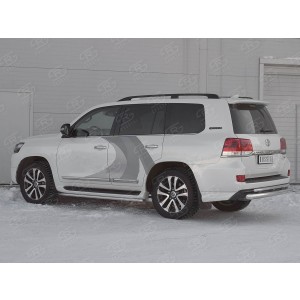 Руссталь TLCZ-002908 защита заднего бампера d76 дуга-d42 дуга+декор паз на Toyota LC 200 2017 Excalibur