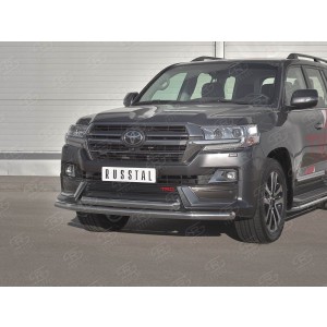 Руссталь TLCZ-003332 защита переднего бампера d63 секции-d63 дуга на Toyota Land Cruiser 200 TRD 2019-