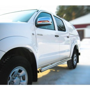 Руссталь TLT-0000073 пороги труба d 76 (со скругленными торцами) на Toyota Hilux 2009-2014