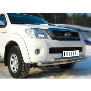 Руссталь TLZ-000003 защита переднего бампера d63/63 (дуга) на Toyota Hilux 2009-2014
