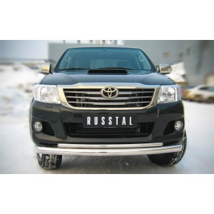 Руссталь TLZ-000005 защита переднего бампера d76/42 (дуга) на Toyota Hilux 2009-2014