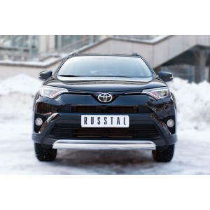 Руссталь TR4Z-002195 защита переднего бампера d75х42 (дуга) на Toyota RAV4 2015