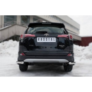 Руссталь TR4Z-002203 защита заднего бампера уголки d63(секции) на Toyota RAV4 2015