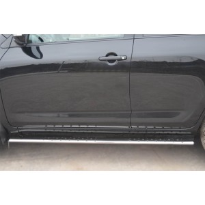 Руссталь TRO-100156 пороги труба d75х42 овал с проступью на Toyota RAV 4 2010-2012