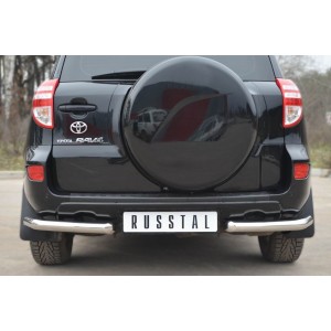 Руссталь TRZ-100508 защита заднего бампера d63 (уголки) на Toyota RAV 4 2010-2012