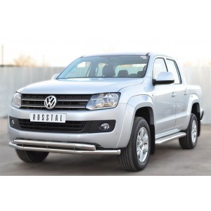 Руссталь VAKL-001565 пороги труба d63 с листом на Volkswagen Amarok 2013-