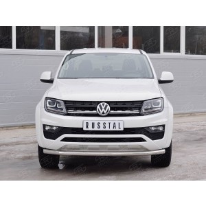 Руссталь VAMZ-002534 защита переднего бампера d63 секция на Volkswagen Amarok 2016-