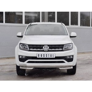 Руссталь VAMZ-002535 защита переднего бампера d63 секция-d63 уголки на Volkswagen Amarok 2016-