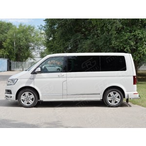 Руссталь VCTT-002316 пороги труба d42 правый на Volkswagen Multivan Caravella Transporter Т6 2016 (короткая база)