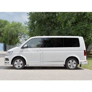 Руссталь VCTT-0023172 пороги труба d63 правый (с заглушками на торцах) на Volkswagen Multivan Caravella Transporter Т6 2016 (короткая база)