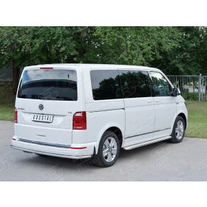 Руссталь VCTZ-002319 защита заднего бампера d42 секция на Volkswagen Multivan Caravella Transporter Т6 2016 (короткая база)