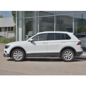 Руссталь VGO-002718 пороги труба 120х60 овал с проступью на Volkswagen Tiguan 2017-