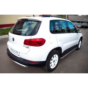 Руссталь VGT-0004931 пороги труба d63 (со скошенными торцами) на Volkswagen Tiguan Track & Field (Track & Style) 2011-