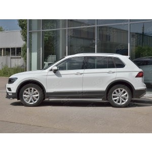 Руссталь VGT-0027212 пороги труба d63 секции (с заглушками на торцах) на Volkswagen Tiguan 2017-