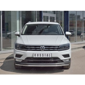Руссталь VGZ-002711 защита переднего бампера d42 секции на Volkswagen Tiguan 2017- (кроме Off Road)