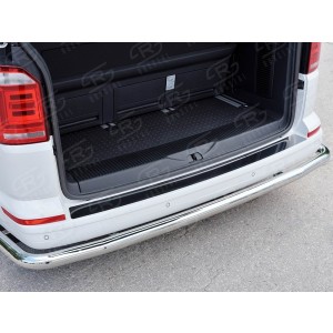 Руссталь VTCN-002342 накладка на задний бампер (лист нерж зеркальный) на Volkswagen Caravella Transporter T6 2016 (длинная База)