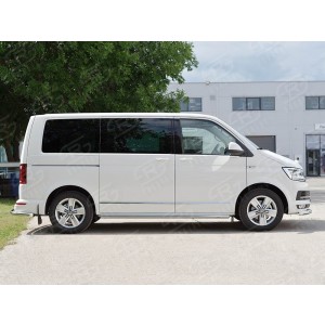 Руссталь VTCT-0023333 пороги труба d63 левый (со скругленными торцами) на Volkswagen Caravella Transporter T6 2016 (длинная База)