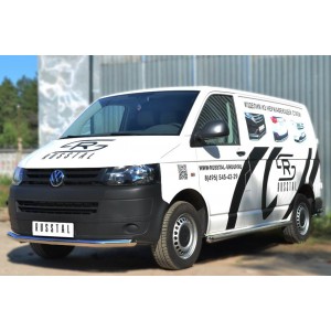 Руссталь VTKT-0013971 пороги труба d63 (со скошенными торцами) (левый) на Volkswagen Multivan 2010-