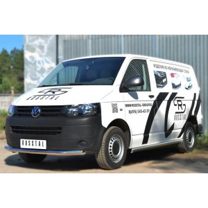 Руссталь VTKT-0013973 пороги труба d63 (со скругленными торцами) (левый) на Volkswagen Multivan 2010-