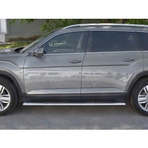 Руссталь VTMO-002991 пороги труба 120х60 овал с проступью на Volkswagen Teramont 2017-