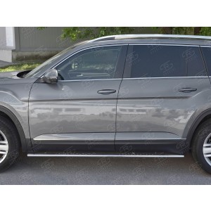 Руссталь VTMO-002992 пороги труба 75х42 овал с проступью на Volkswagen Teramont 2017-