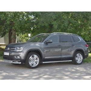 Руссталь VTMZ-002990 защита переднего бампера d63 секции-d42 дуга на Volkswagen Teramont 2017-