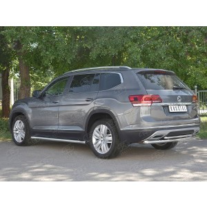 Руссталь VTMZ-003000 защита заднего бампера d63 дуга-d42 дуга на Volkswagen Teramont 2017-