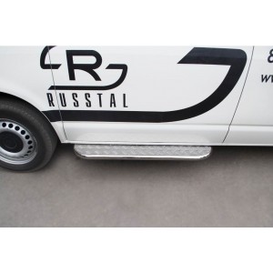 Руссталь VTRL-000605 пороги труба d42 с листом на Volkswagen Transporter kasten 2003-2009