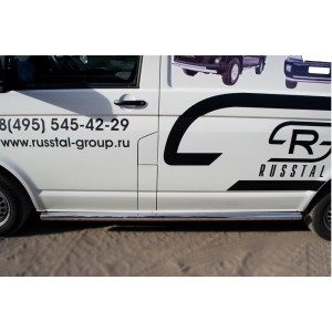 Руссталь VTRZ-0006033 пороги труба d63 (со скругленными торцами) (левый) на Volkswagen Transporter kasten 2003-2009