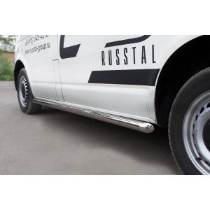 Руссталь VTRZ-0006041 пороги труба d63 (со скошенными торцами) (правый) на Volkswagen Transporter kasten 2003-2009