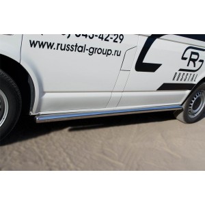 Руссталь VTRZ-0006043 пороги труба d63 (со скругленными торцами) (правый) на Volkswagen Transporter kasten 2003-2009