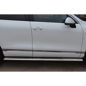 Руссталь VTT-001072 пороги труба120х60 с проступью на Volkswagen Touareg 2010-2013