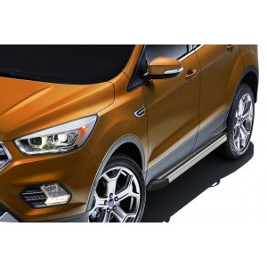 Slitkoff AL-FKG1604 пороги алюминиевые "Luxe Silver" 1800 серебристые Ford Kuga (2016)