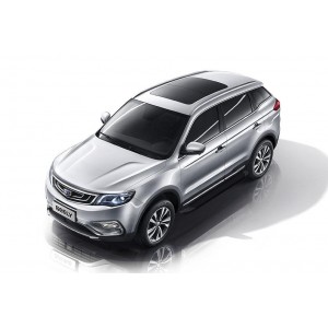 Slitkoff AL-GEAT001 пороги алюминиевые "Optima Black" 1700 черные Geely Atlas
