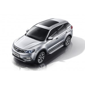 Slitkoff AL-GEAT002 пороги алюминиевые "Optima Silver" 1700 серебристые Geely Atlas