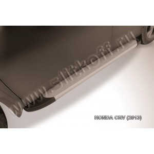 Slitkoff AL-HCRV13002 пороги алюминиевые "Optima Silver" Honda CR-V (2012)