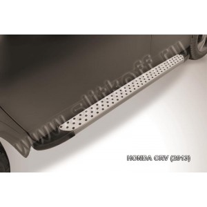 Slitkoff AL-HCRV13005 пороги алюминиевые "Standart Silver" Honda CR-V (2012) (2L)