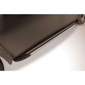 Slitkoff AL-HCRV17003 пороги алюминиевые "Luxe Black" 1700 черные Honda CR-V (2017)