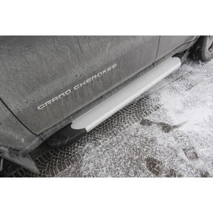 Slitkoff AL-JGCH002 пороги алюминиевые "Optima Silver" 1550 серебристые Jeep Grand Cherokee (2011)