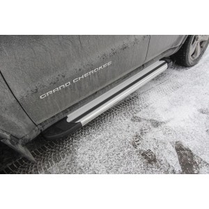 Slitkoff AL-JGCH004 пороги алюминиевые "Luxe Silver" 1550 серебристые Jeep Grand Cherokee (2011)