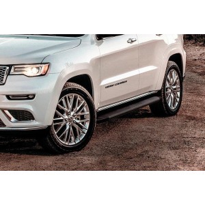 Slitkoff AL-JGCH13001 пороги алюминиевые "Optima Black" 1550 черные Jeep Grand Cherokee (2013)