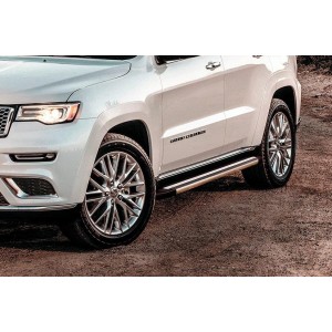 Slitkoff AL-JGCH13003 пороги алюминиевые "Luxe Black" 1550 черные Jeep Grand Cherokee (2013)